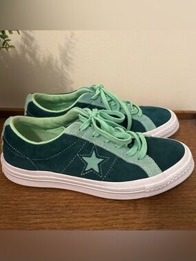 Converse One Star Ox Ponderosa Pine Neptune Green 161614C Men Size 6 Women 7.5
